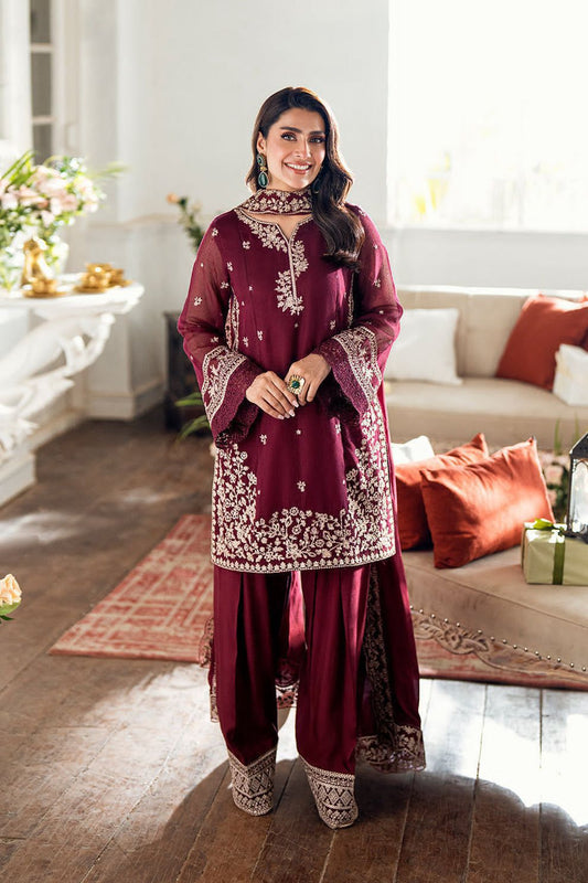 Velnora Luxury Embroidered Chiffon Suit – Ready to Wear with Heavy Embroidery & Fancy Dupatta