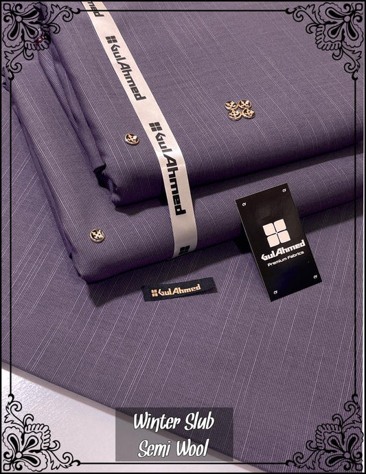 VELNORACLOTHING – Spanish Semi Wool Slub Fabric 4M | Winter Collection Vol.4 | Premium Quality with Buttons & Bag