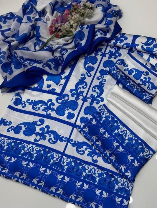 New Arrival | Tie & Dye Digital Printed 3PC Shamooz Silk Suit – VELNORA CLOTHING