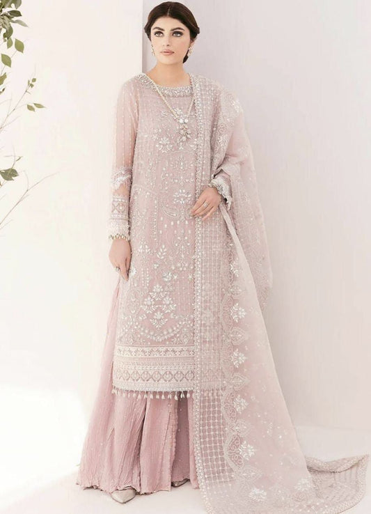 Velnora organza embroidered moti work & sequence luxury unstiched 3pc