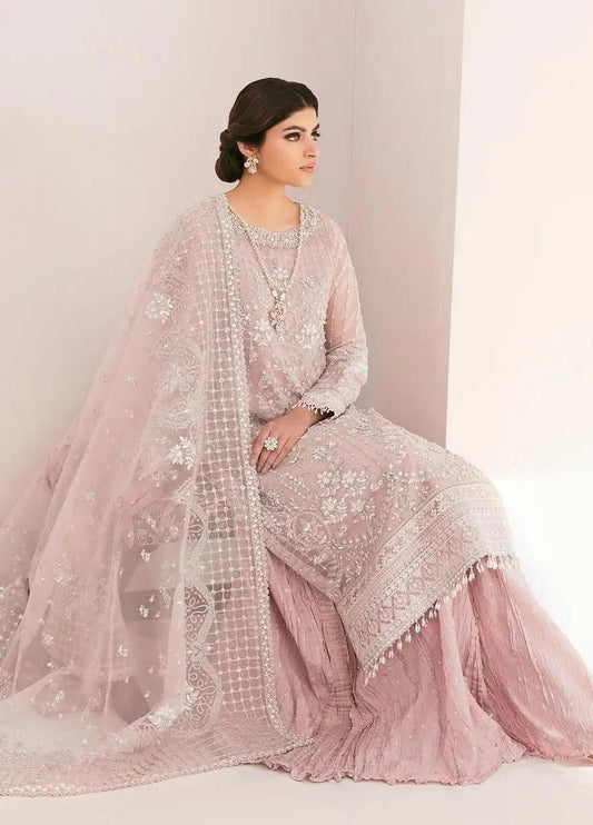 Velnora organza embroidered moti work & sequence luxury unstiched 3pc